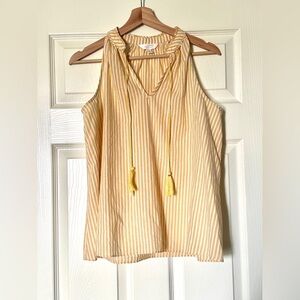 Lauren Conrad striped tassel tank